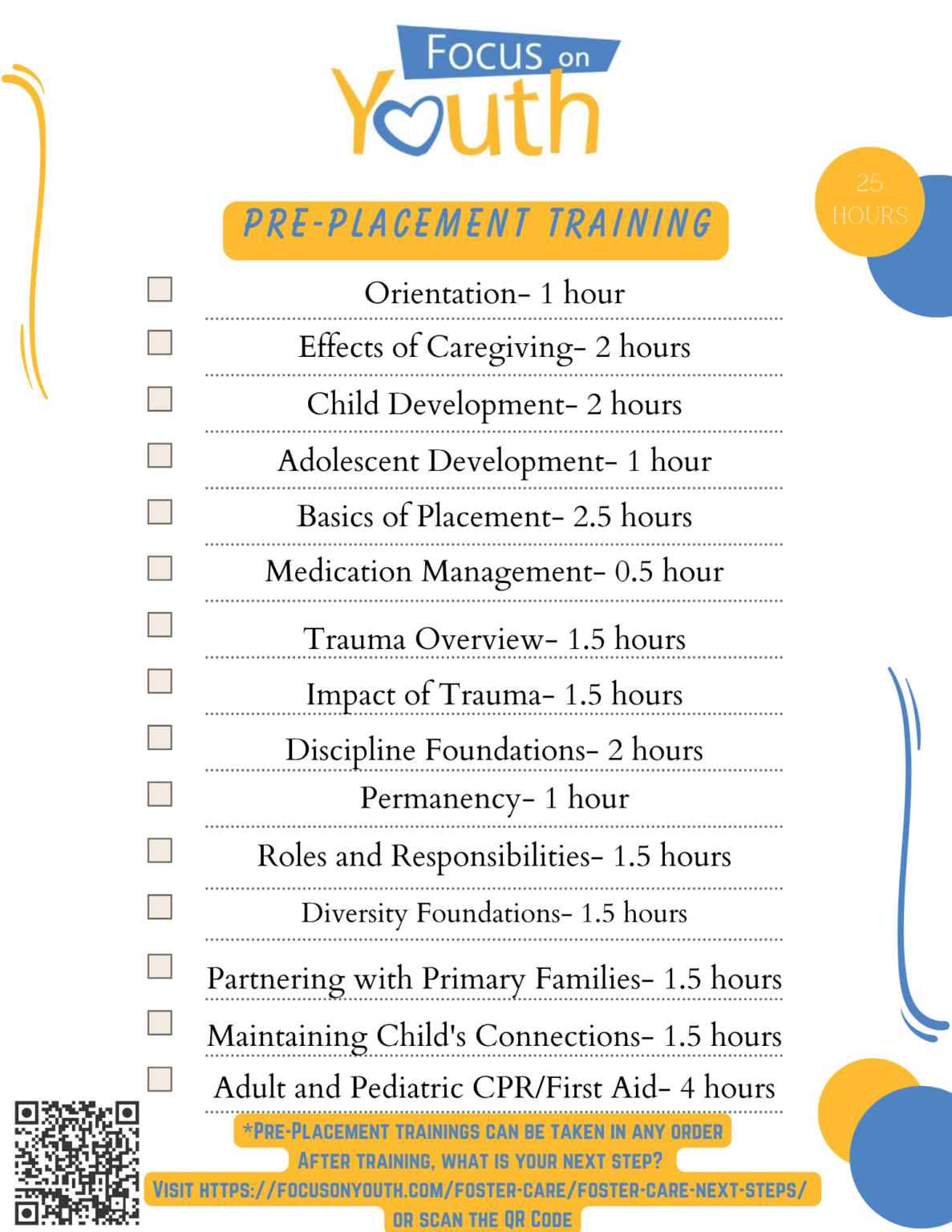 Pre-Placement Training - focusonyouth